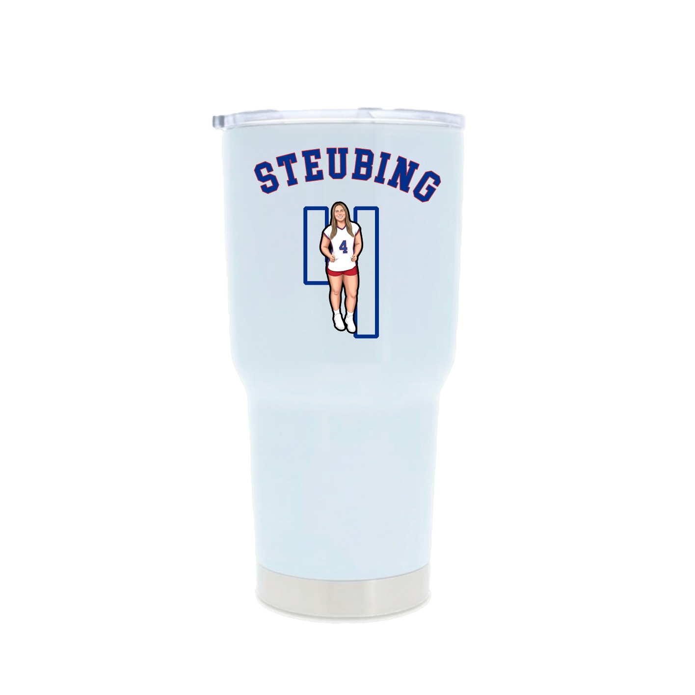 30oz Stainless Steel Tumbler — Shirsey Arch in White