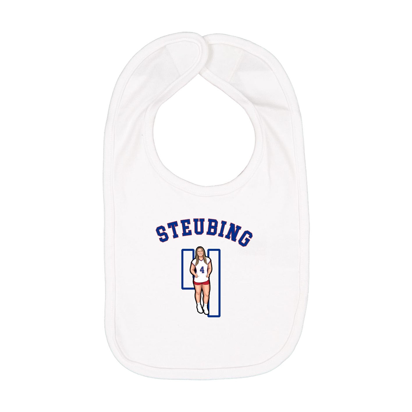 Infant Bib — Shirsey Arch in White