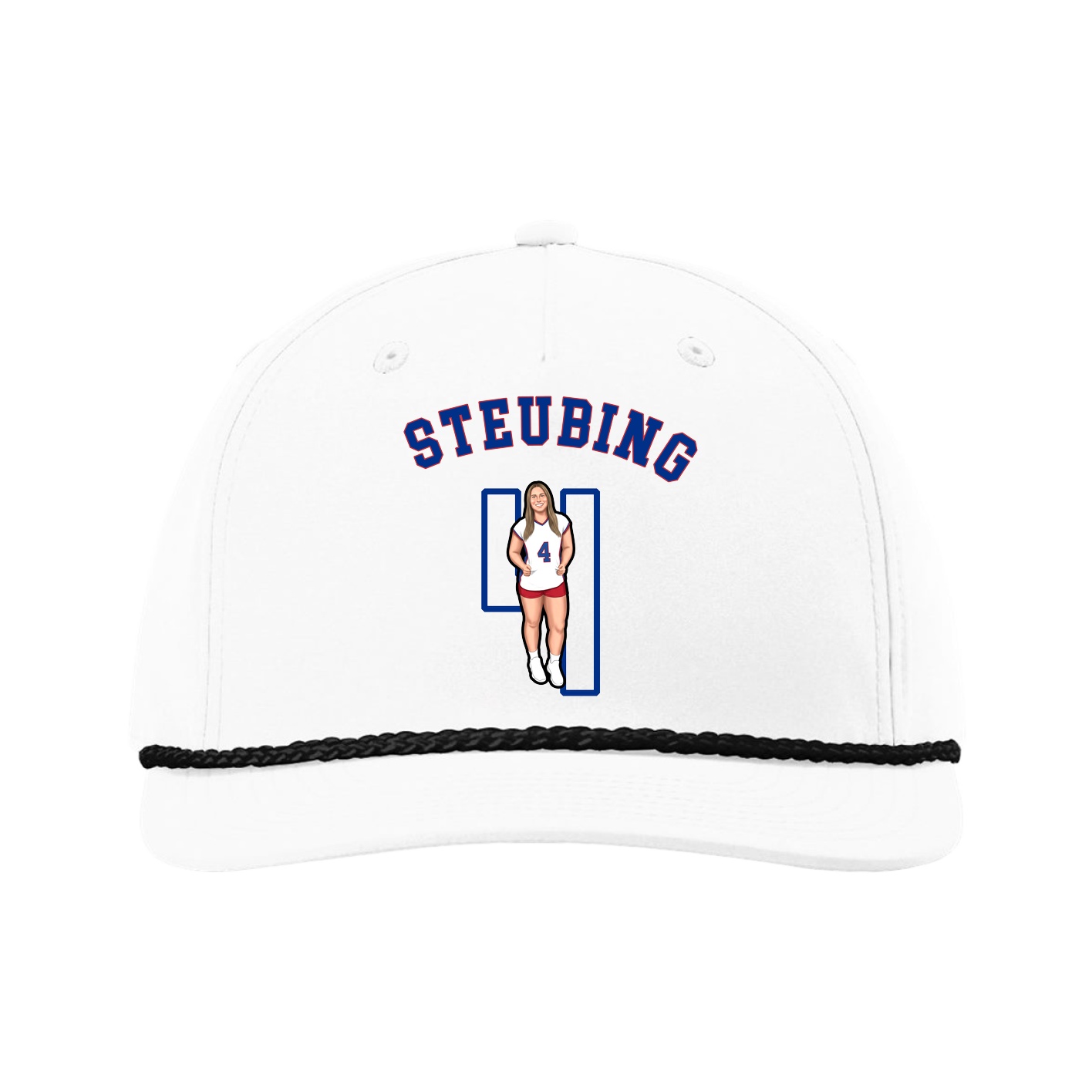 Five-Panel Classic Rope Cap — Shirsey Arch in White