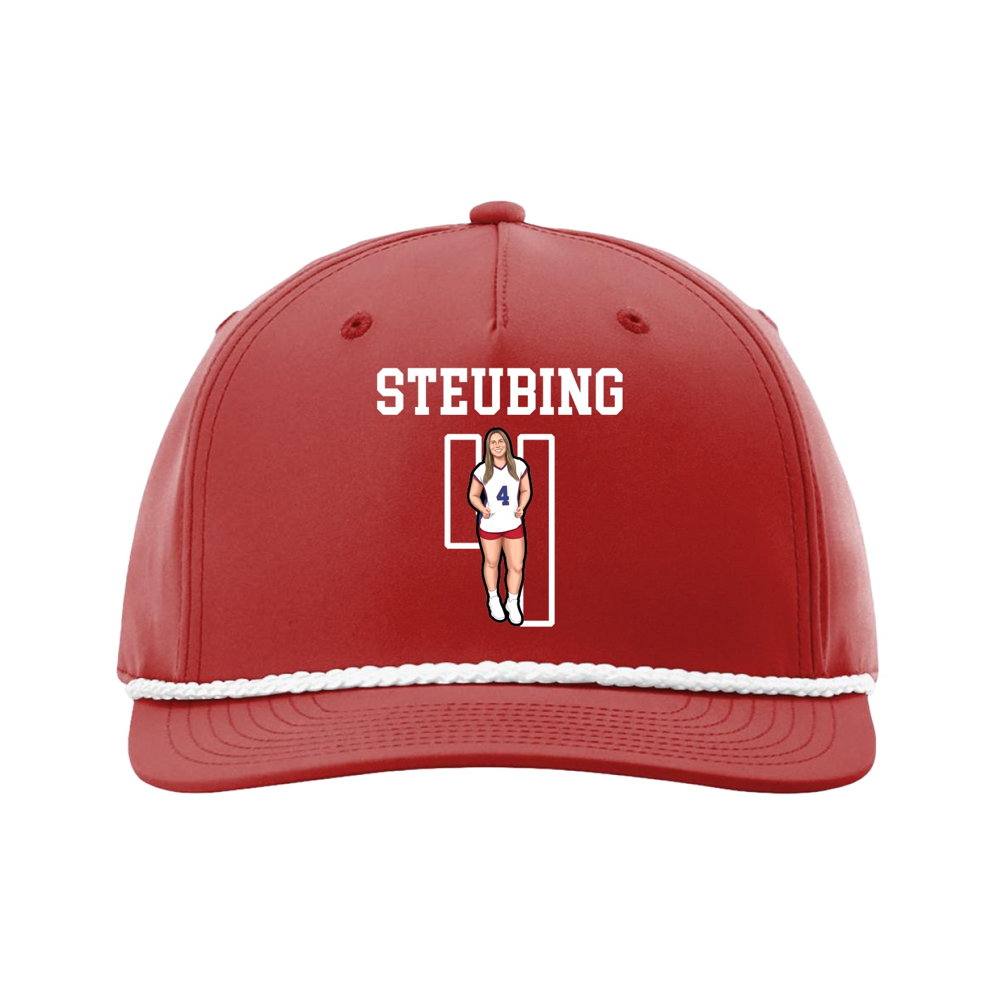 Five-Panel Classic Rope Cap — Shirsey in Red
