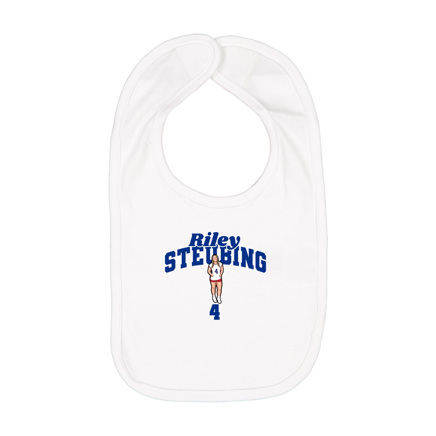 Infant Bib — Signature Arch in White
