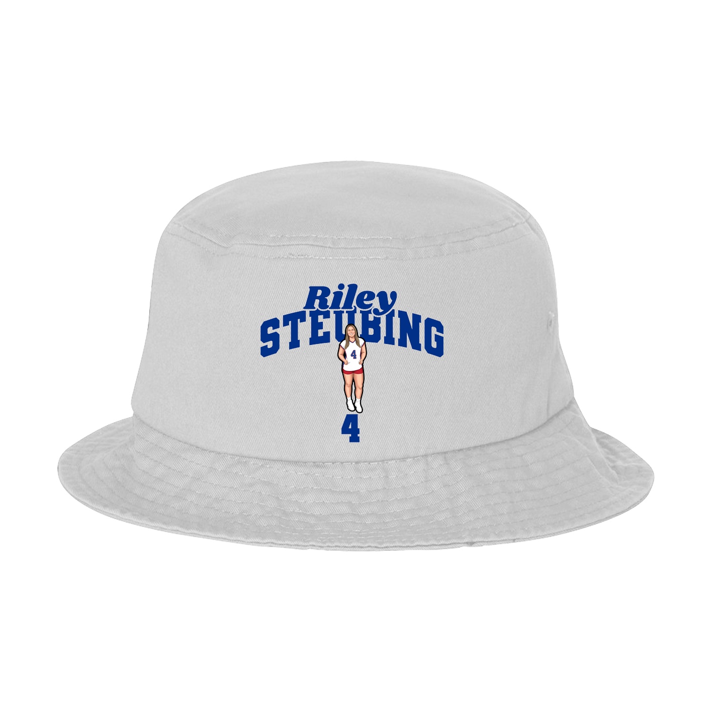 Bucket Cap — Signature Arch in White