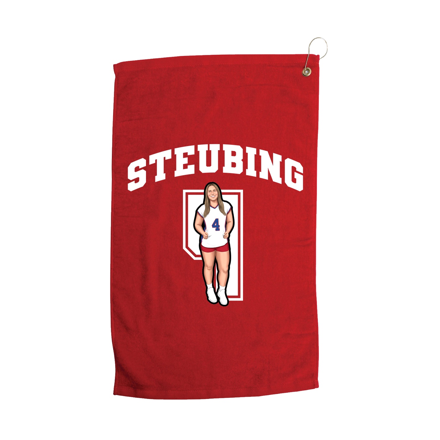 Golf Towel — Number in Red