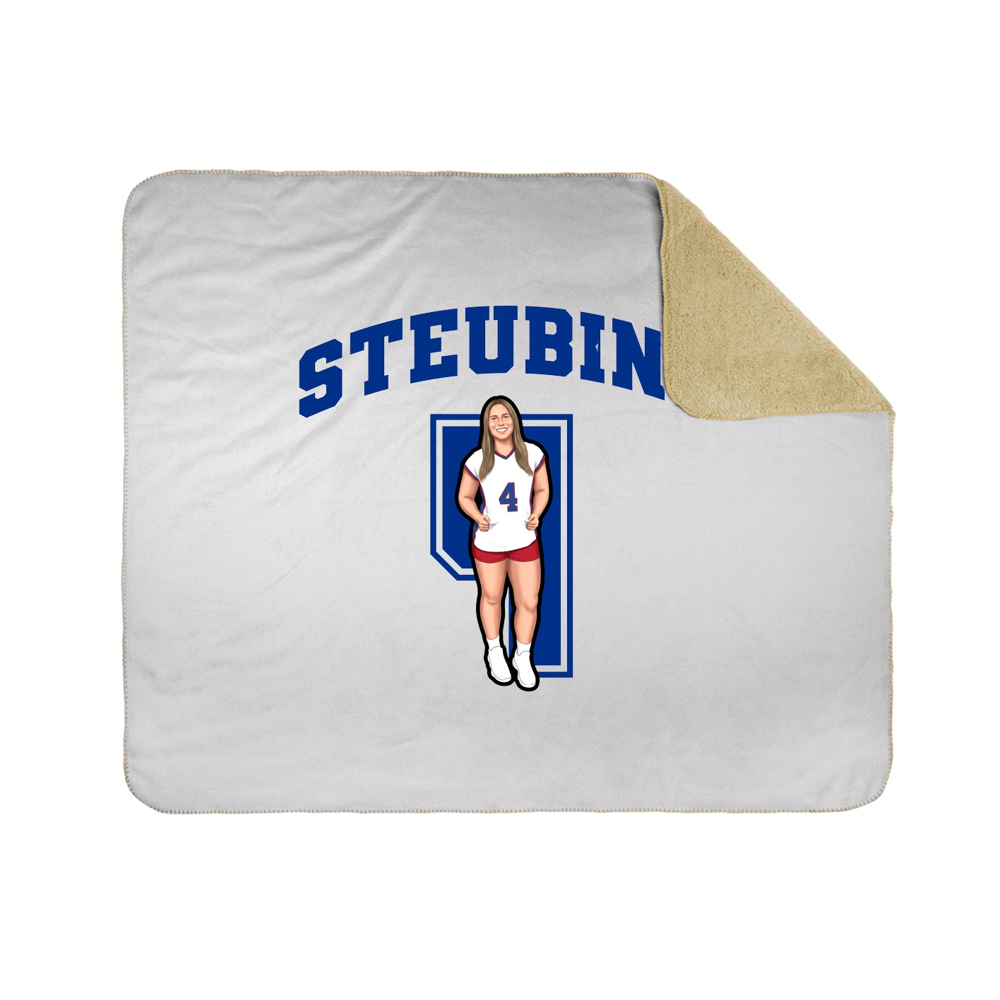 Throw Blanket — Number in White