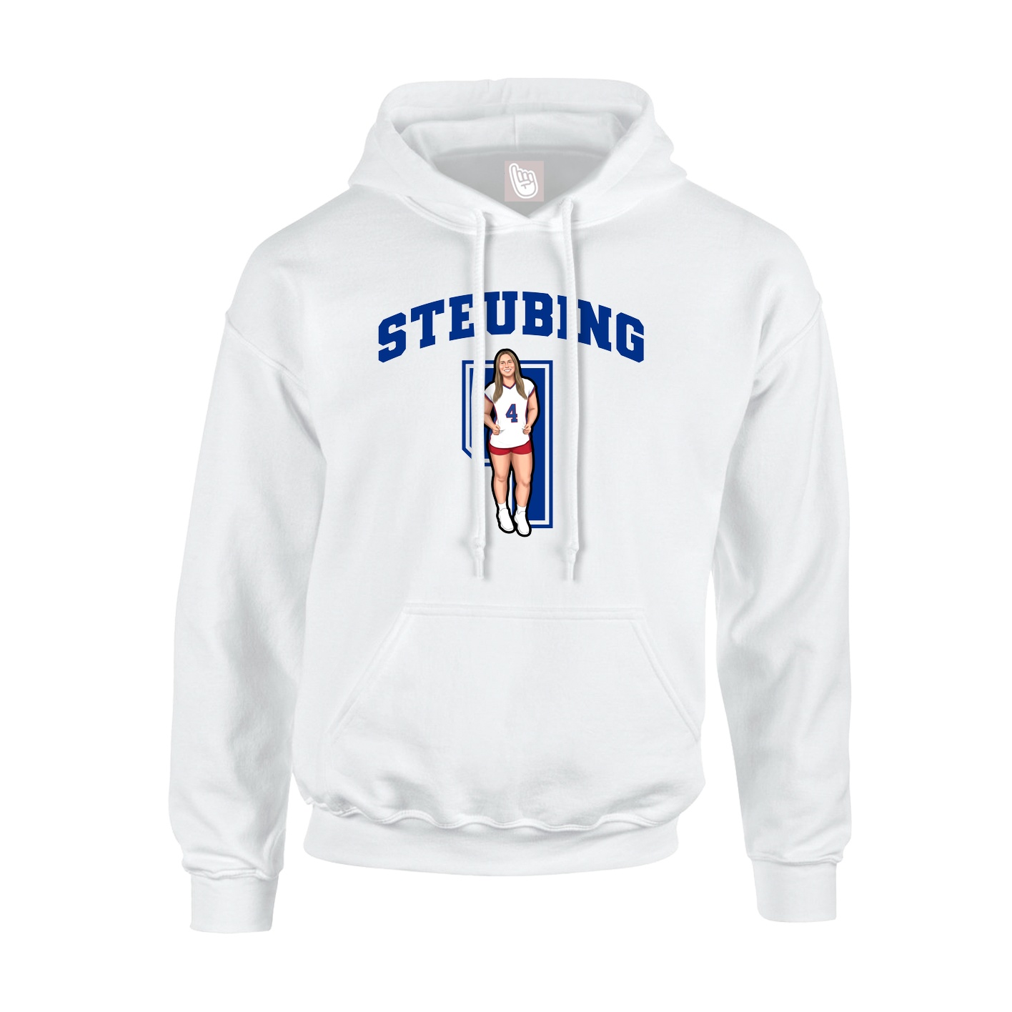 Youth Hoodie — Number in White
