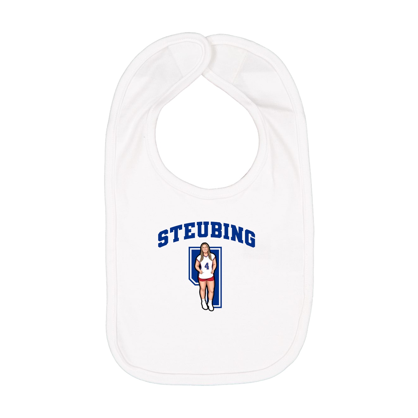 Infant Bib — Number in White