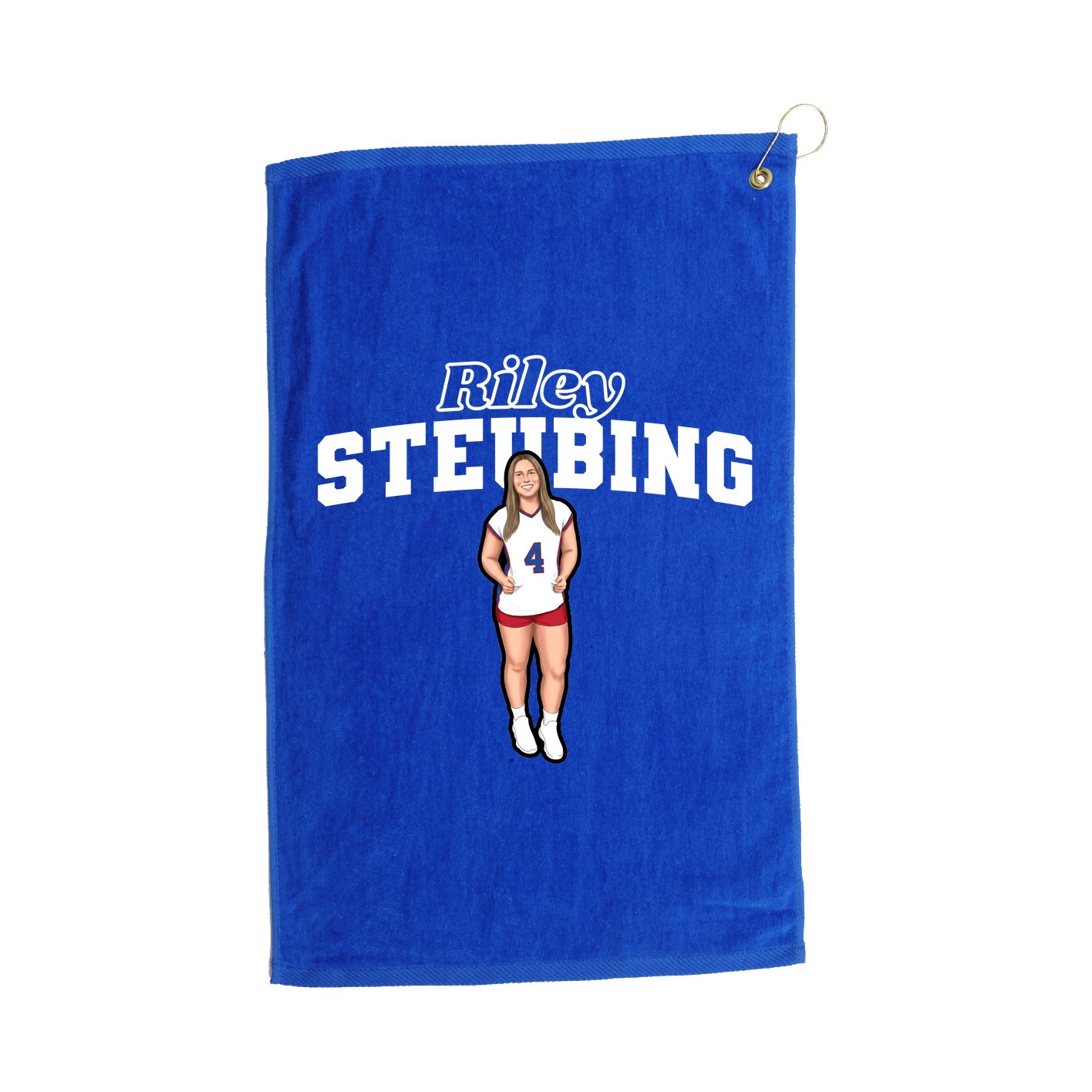 Golf Towel — Name Arch in Royal