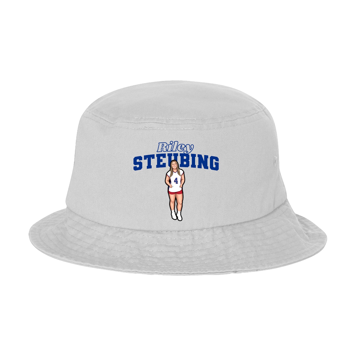 Bucket Cap — Name Arch in White