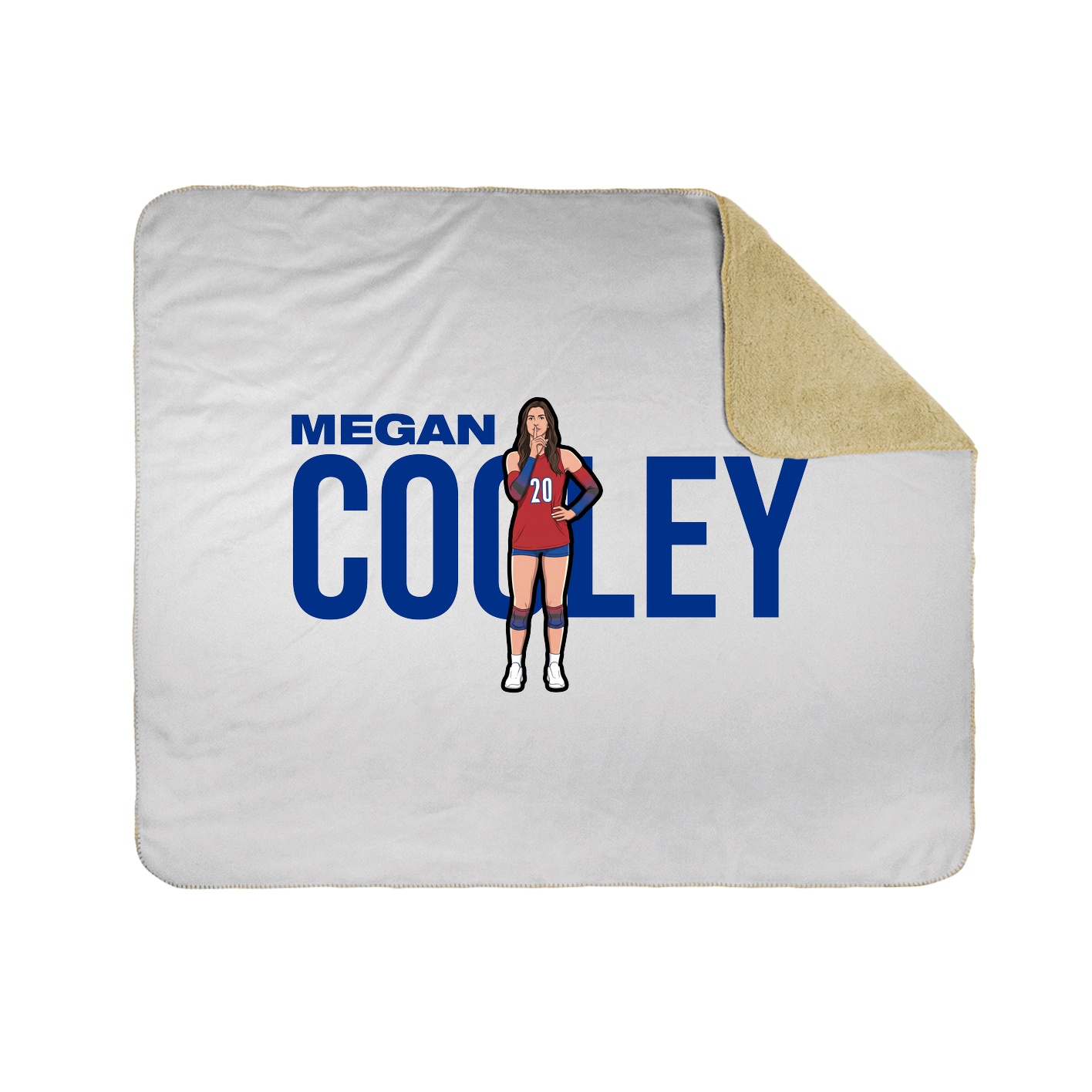 Throw Blanket — Player Name in White