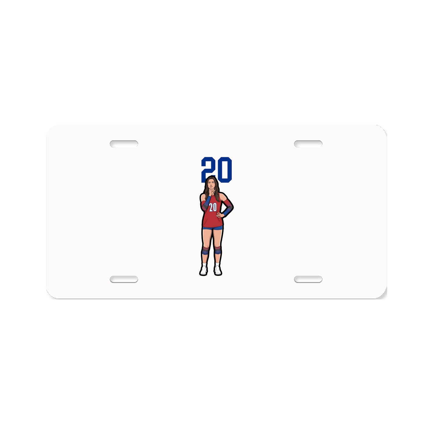 License Plate — Number Top in Classic