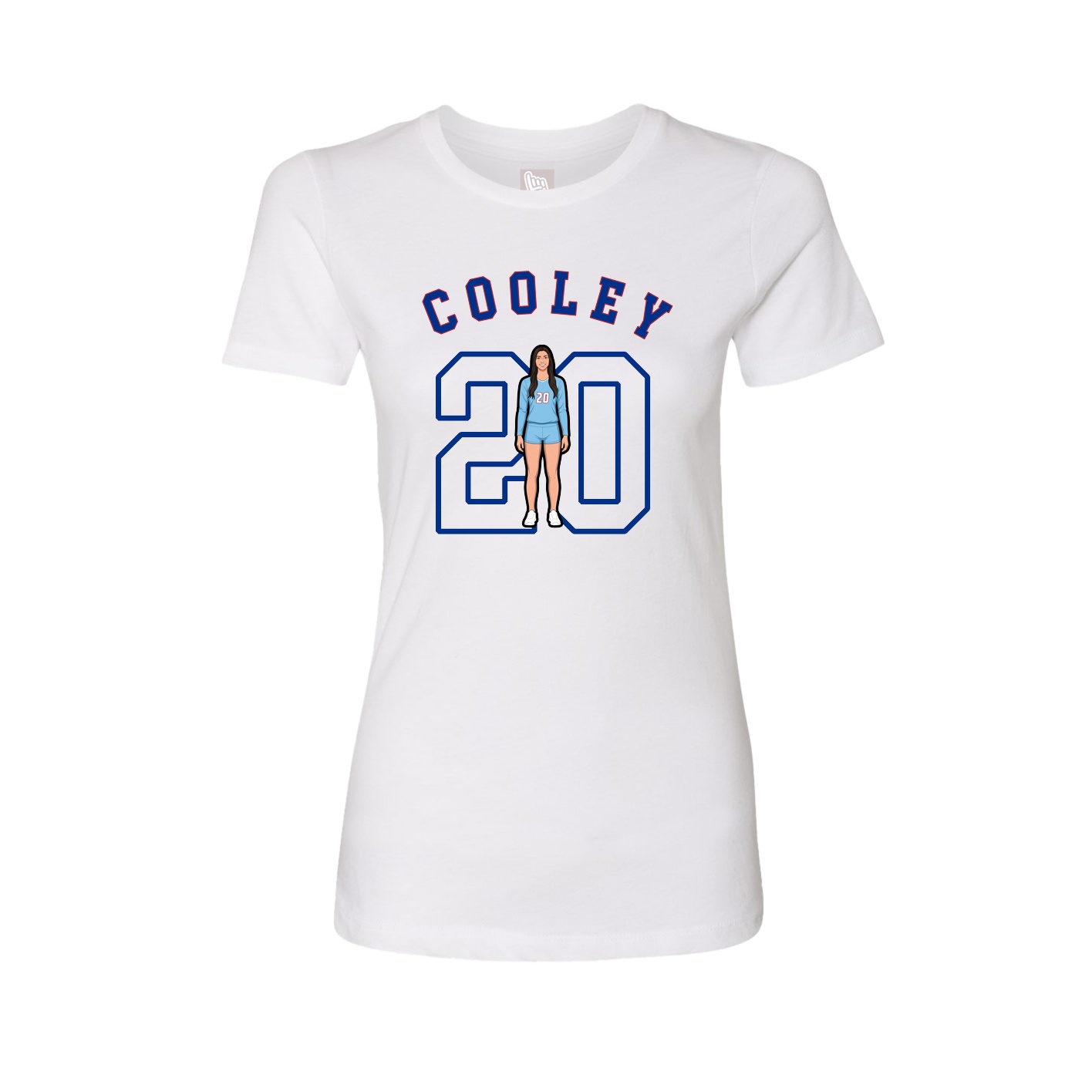 Fitted Women's Tee — Shirsey Arch in White