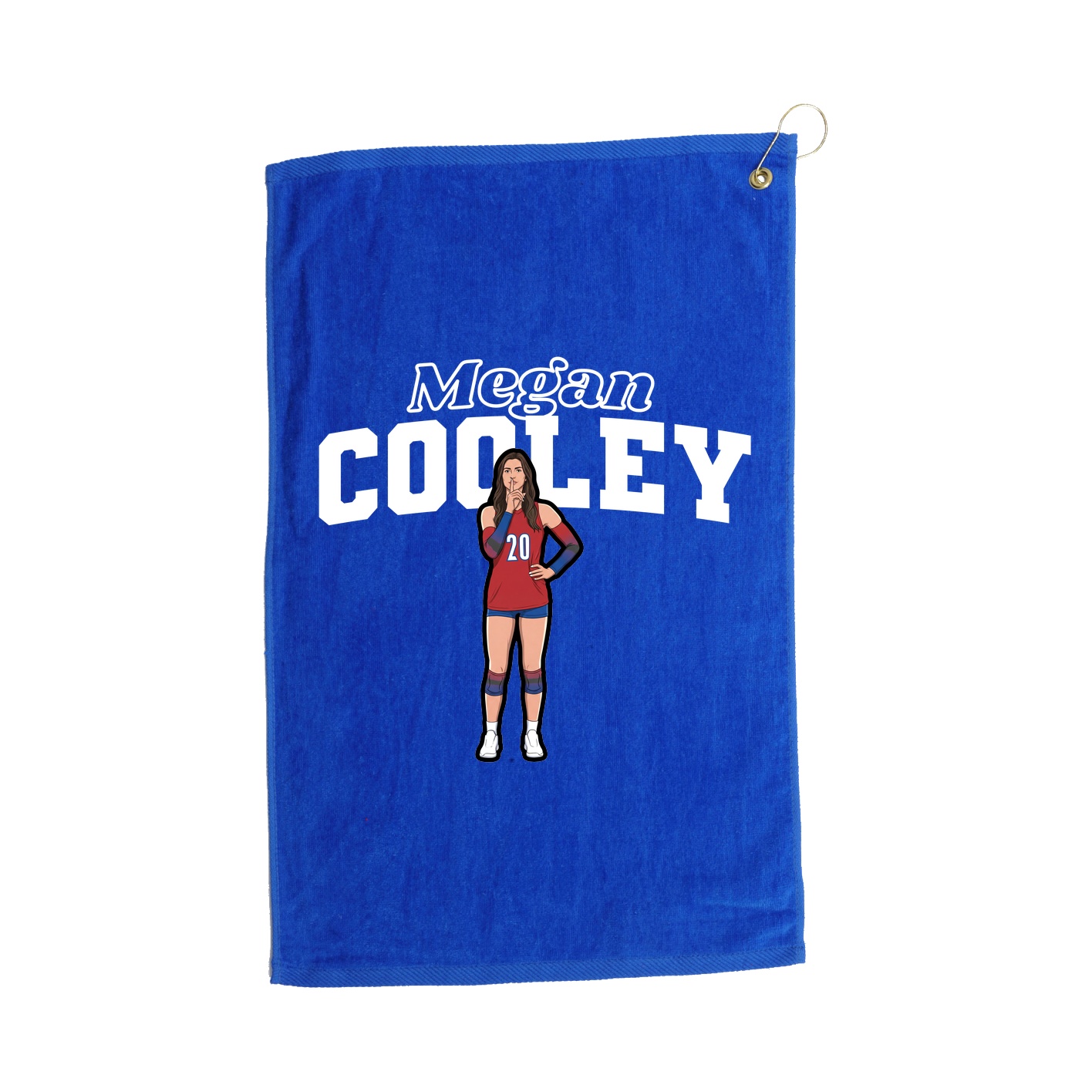 Golf Towel — Name Arch in Royal