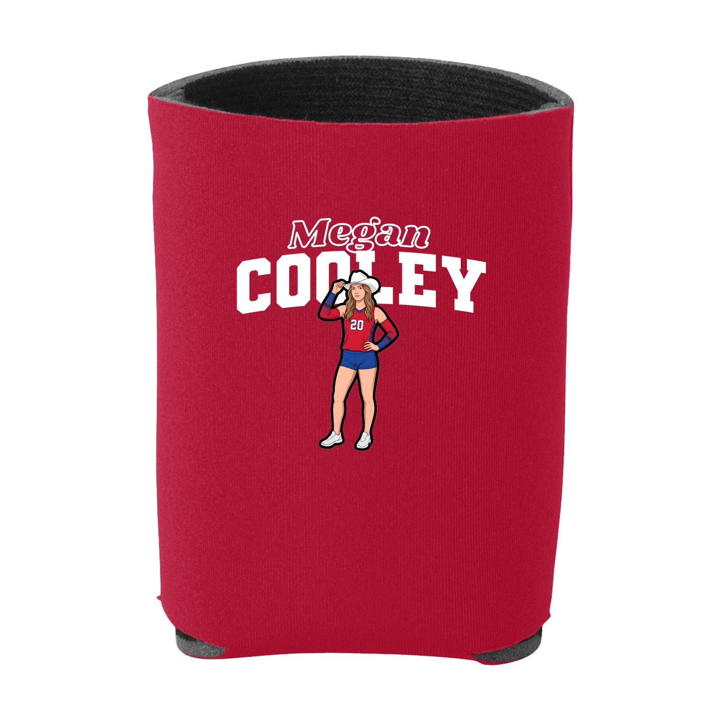 Can Holder — Name Arch in Red