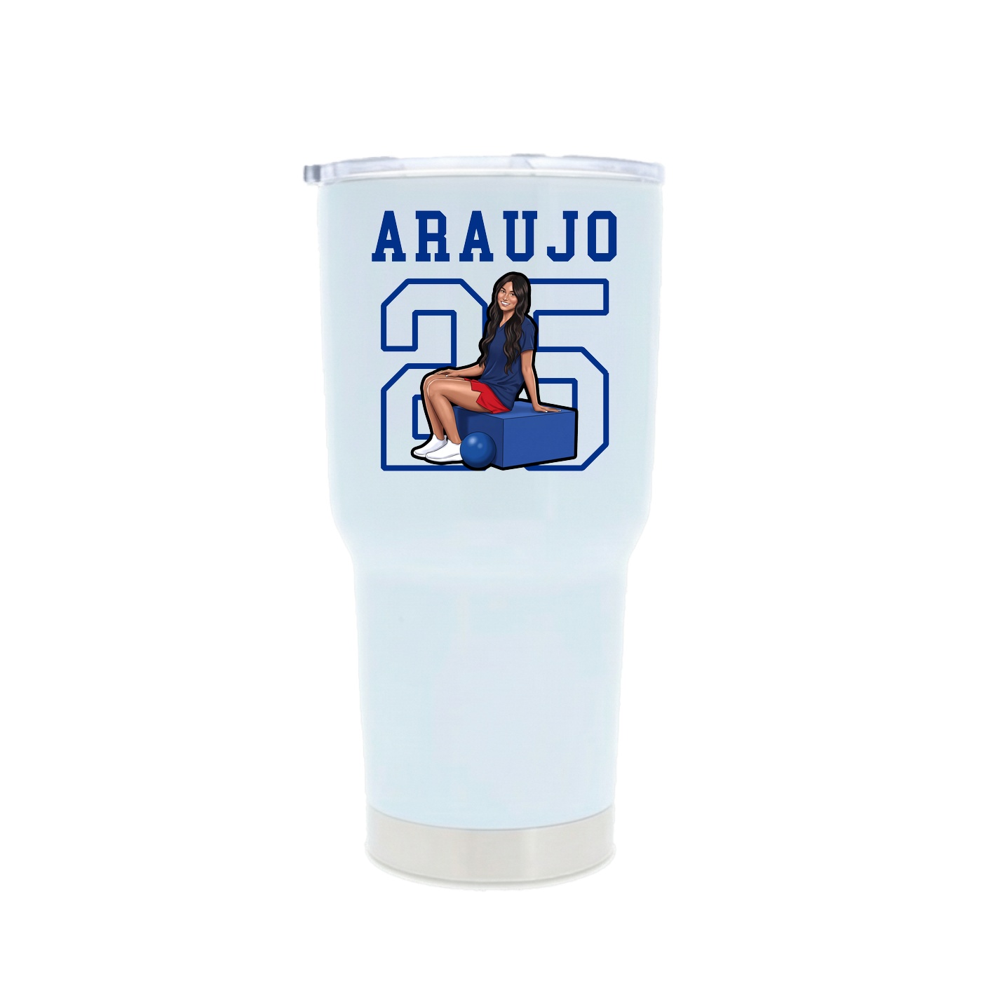 30oz Stainless Steel Tumbler — Shirsey in White