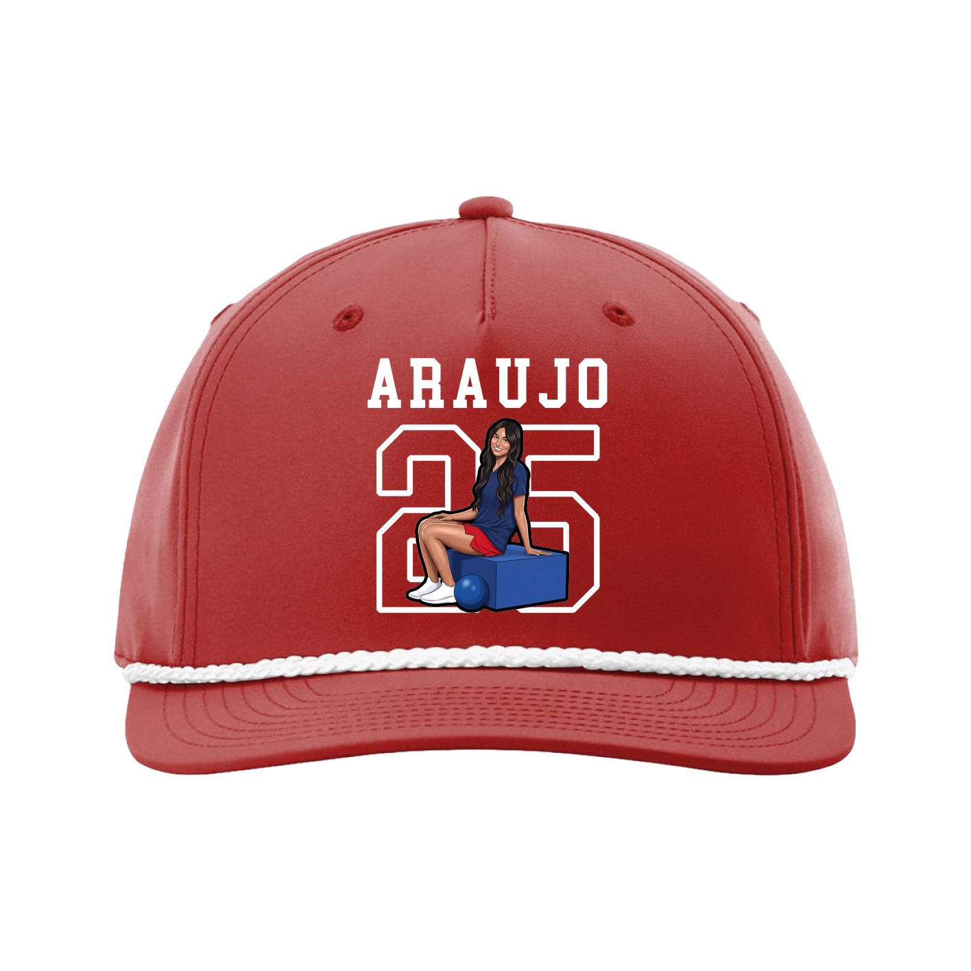 Five-Panel Classic Rope Cap — Shirsey in Red