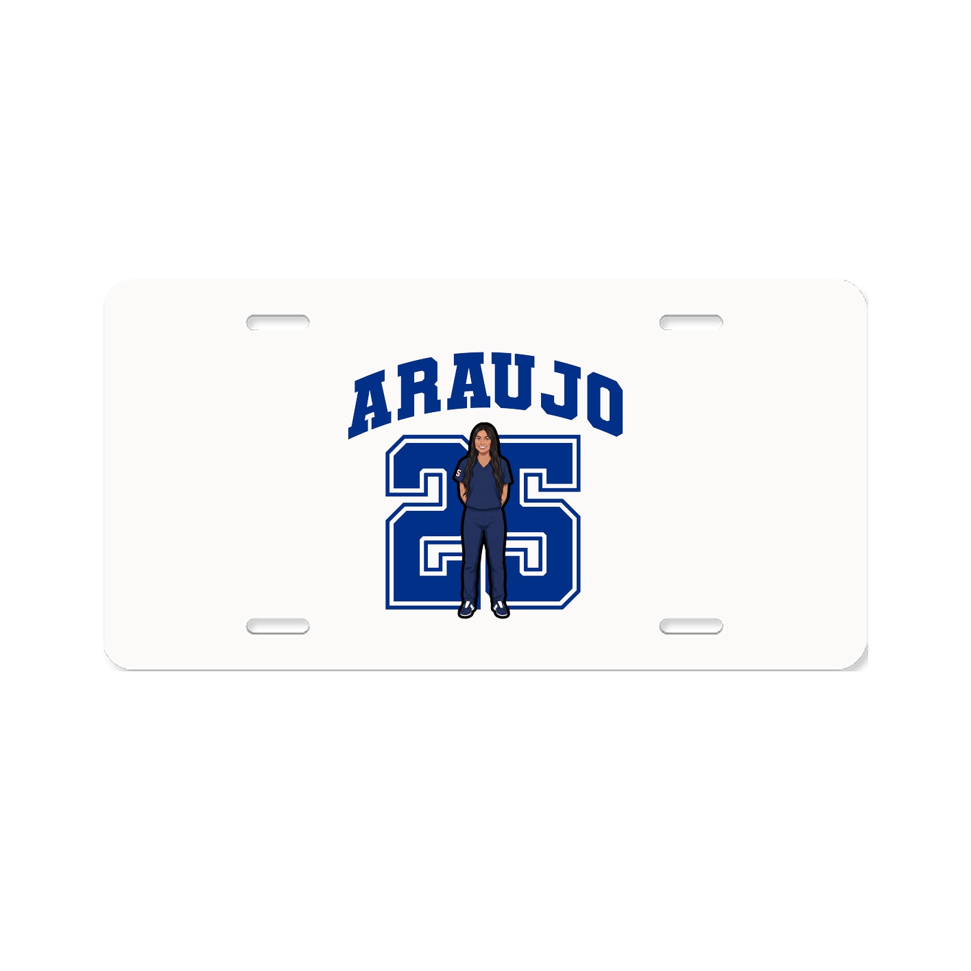 License Plate — Number in Classic