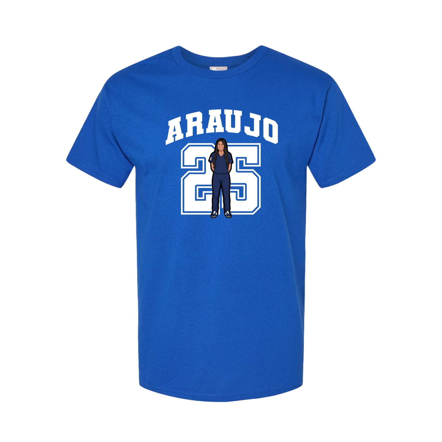 Youth Tee — Number in Royal