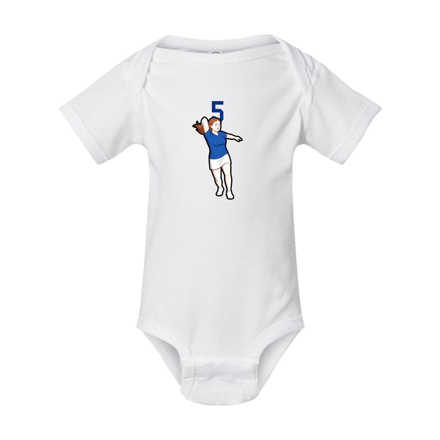 Baby Onesie — Number Top in White