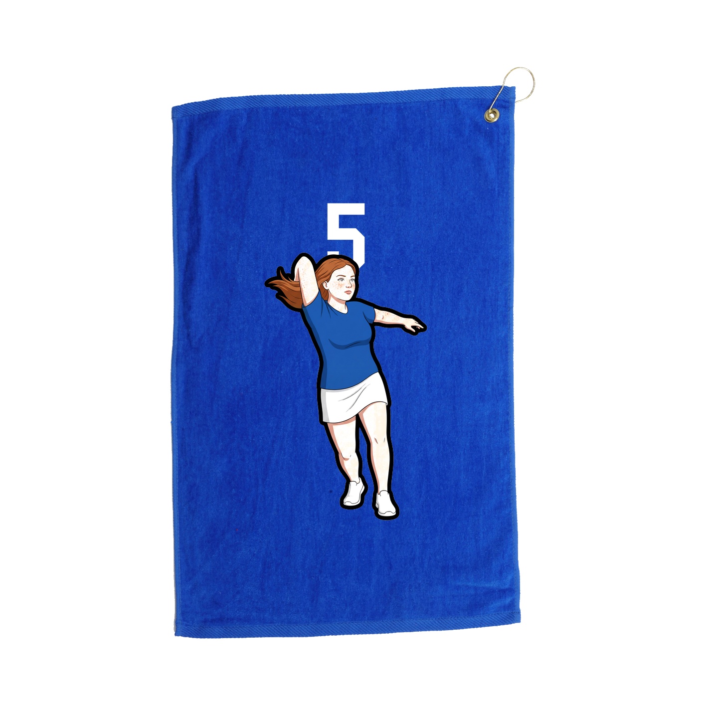 Golf Towel — Number Top in Royal