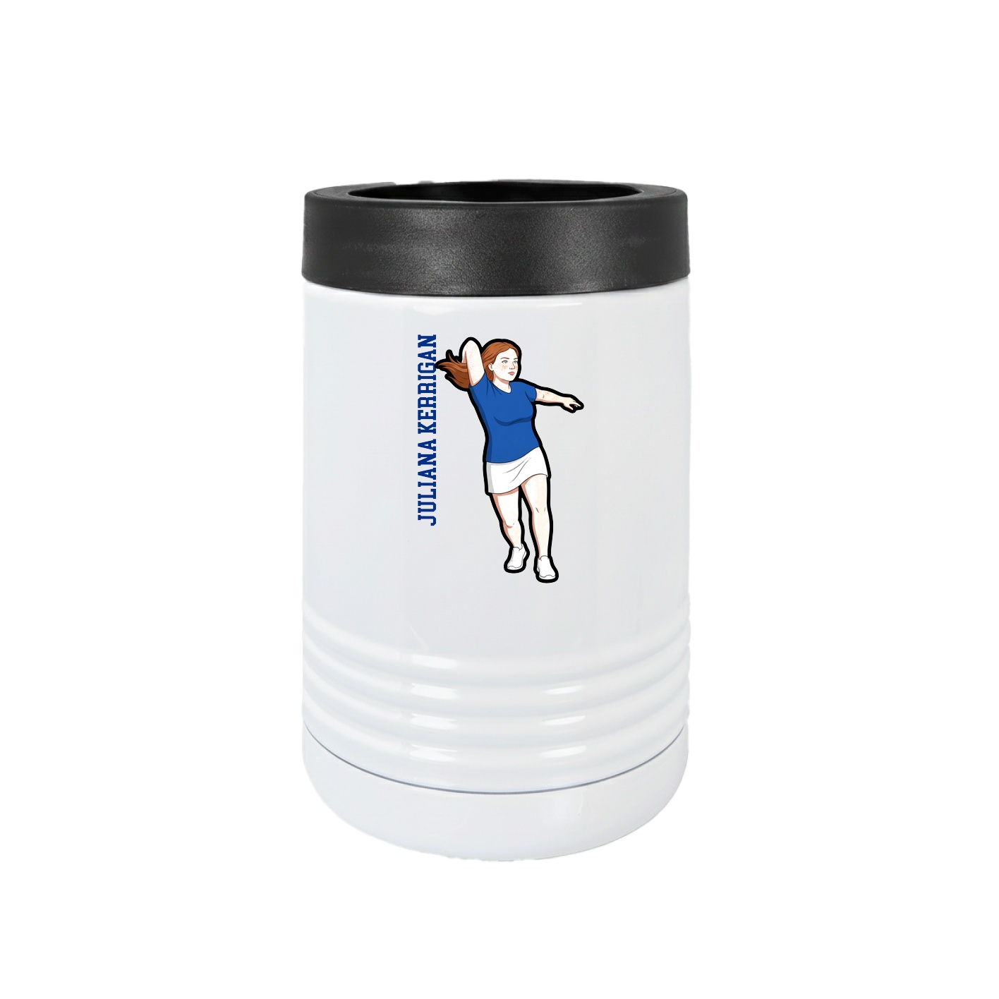 Beverage Holder — Name Vertical in White
