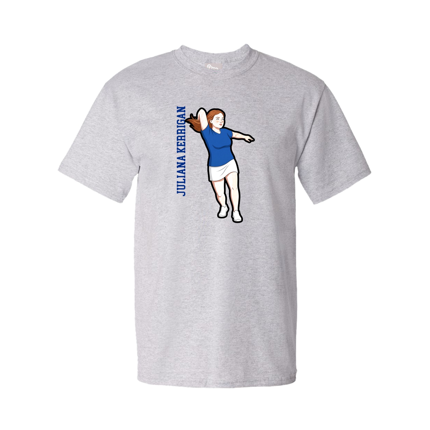 Tee — Name Vertical in Grey