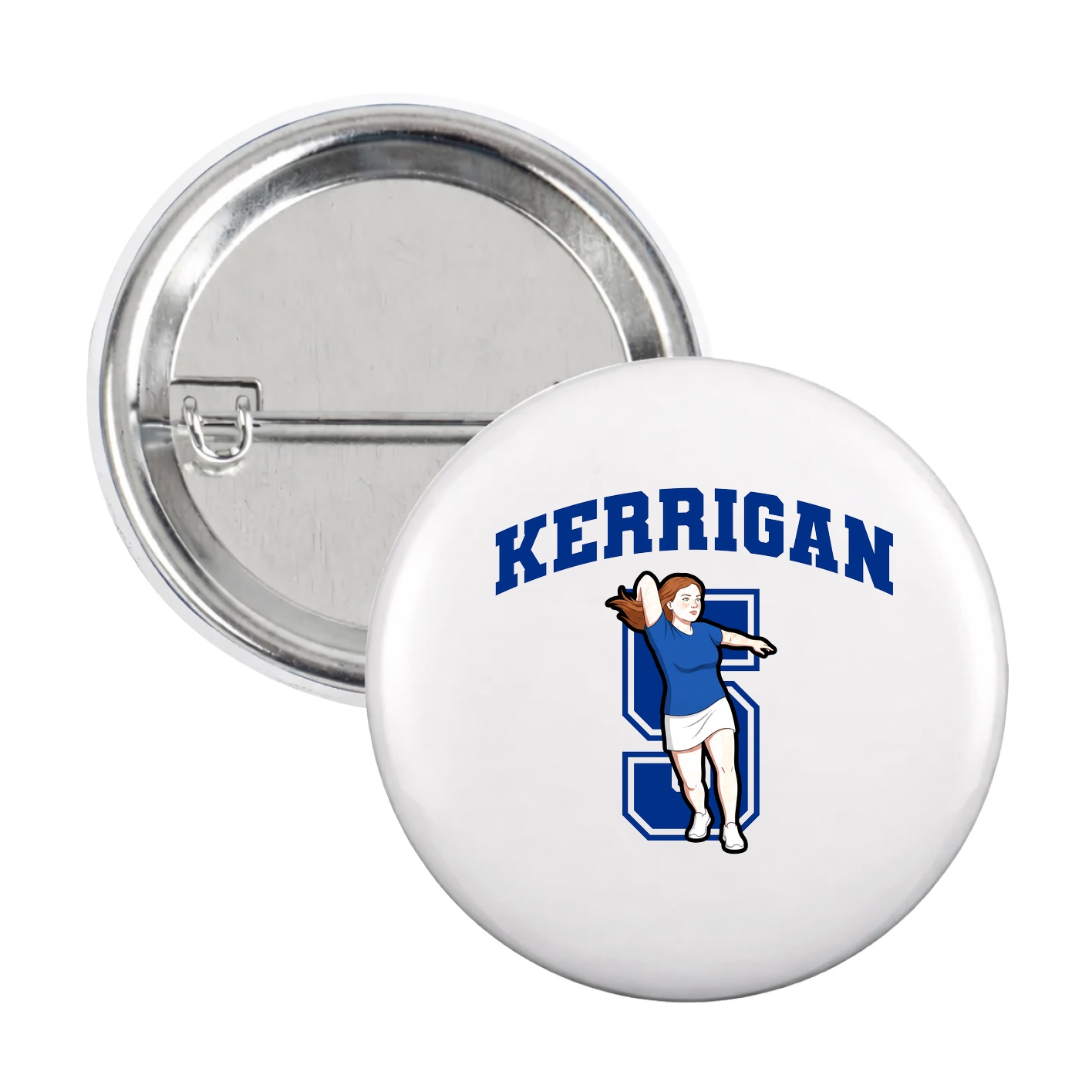 Game Day Button — Number in White