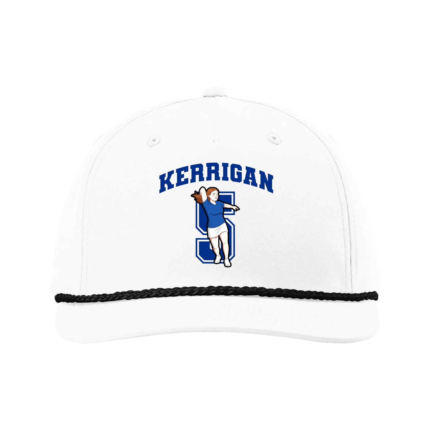 Five-Panel Classic Rope Cap — Number in White