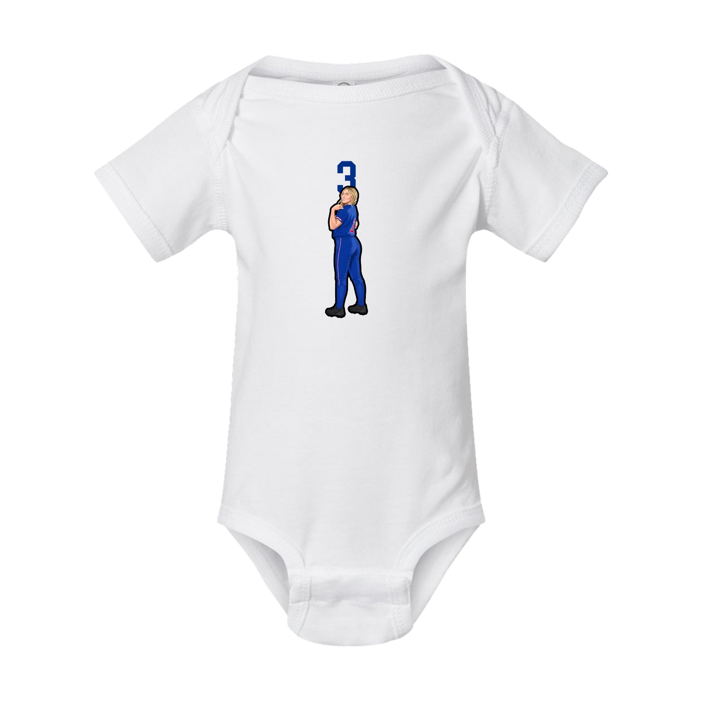 Baby Onesie — Number Top in White