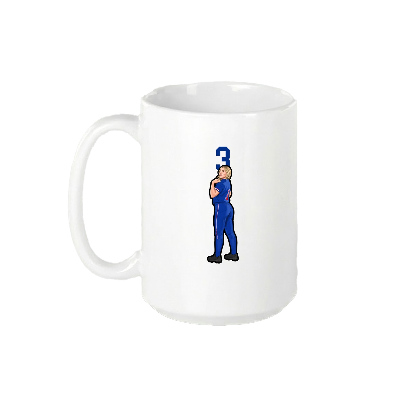15oz Coffee Mug — Number Top in White