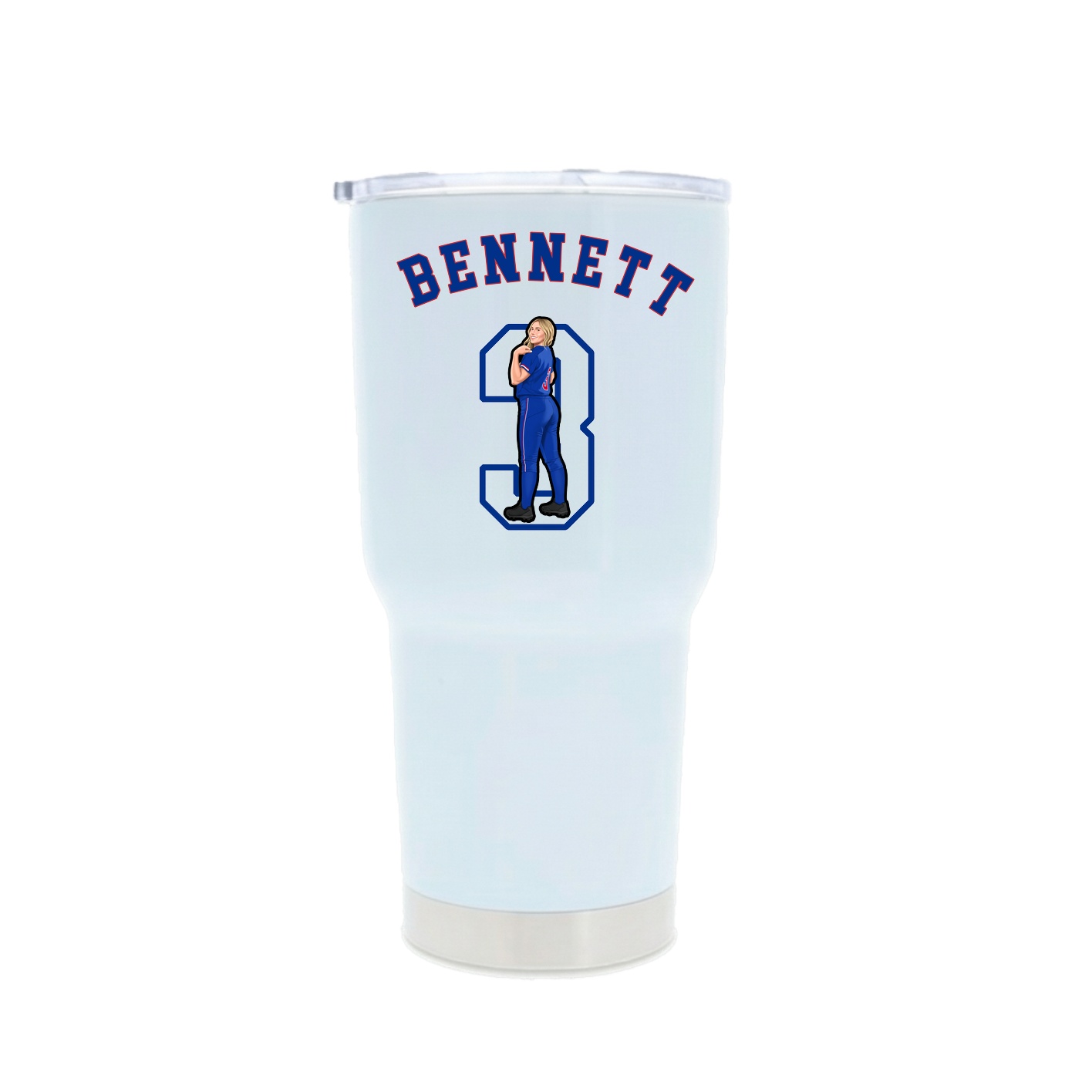 30oz Stainless Steel Tumbler — Shirsey Arch in White