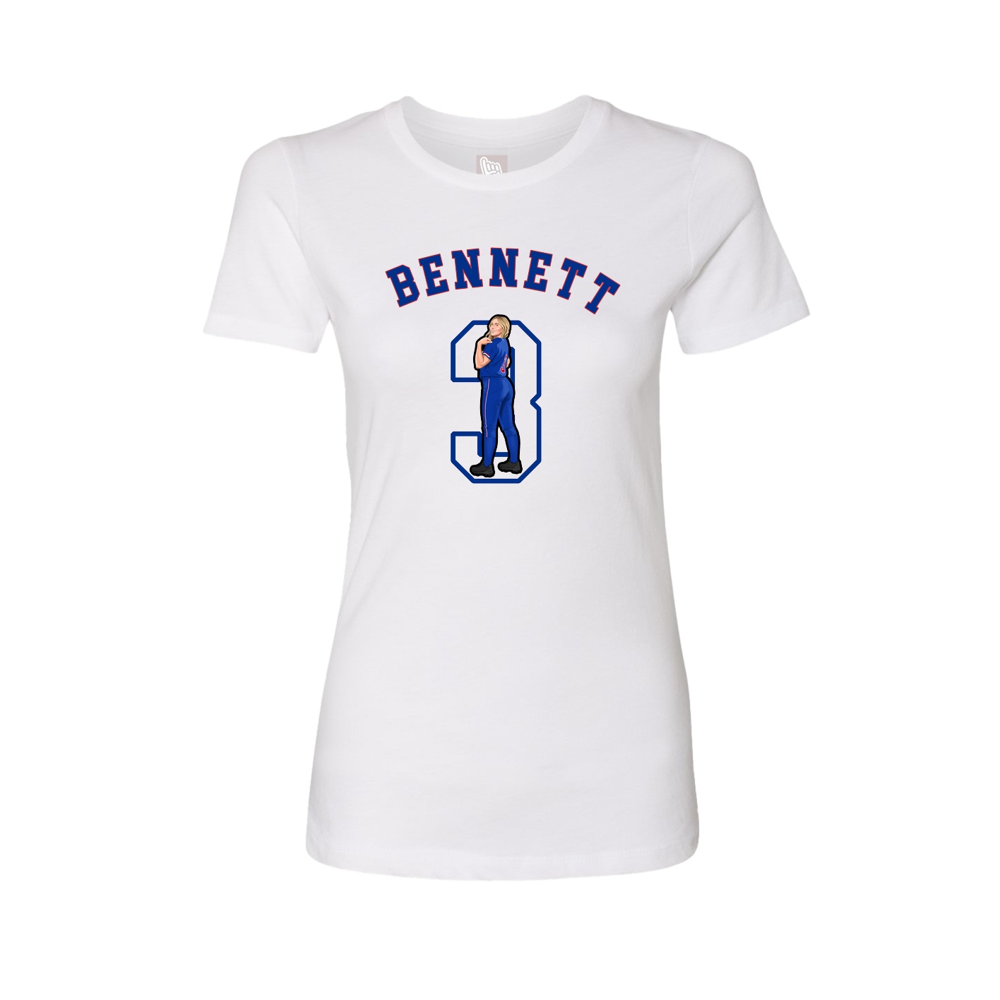 Fitted Women's Tee — Shirsey Arch in White