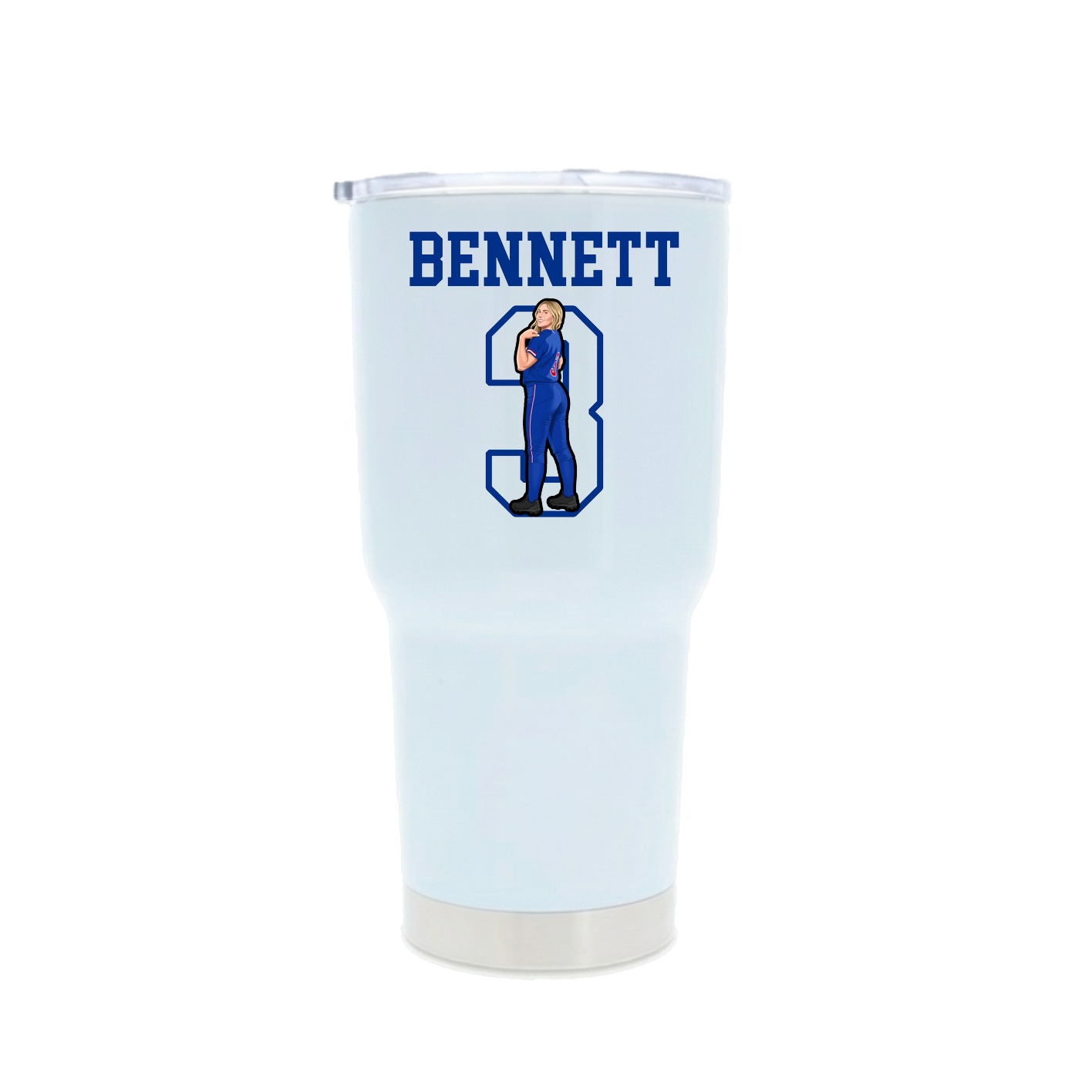 30oz Stainless Steel Tumbler — Shirsey in White