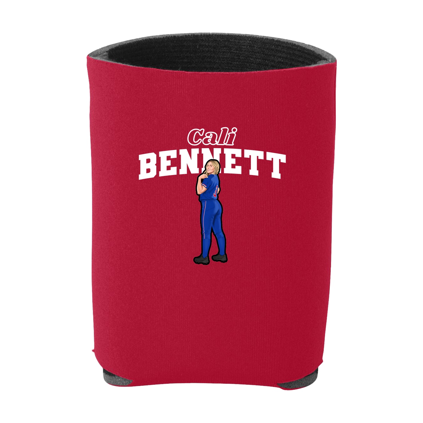 Can Holder — Name Arch in Red