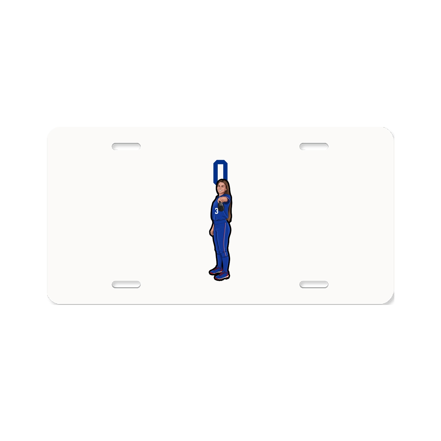 License Plate — Number Top in Classic