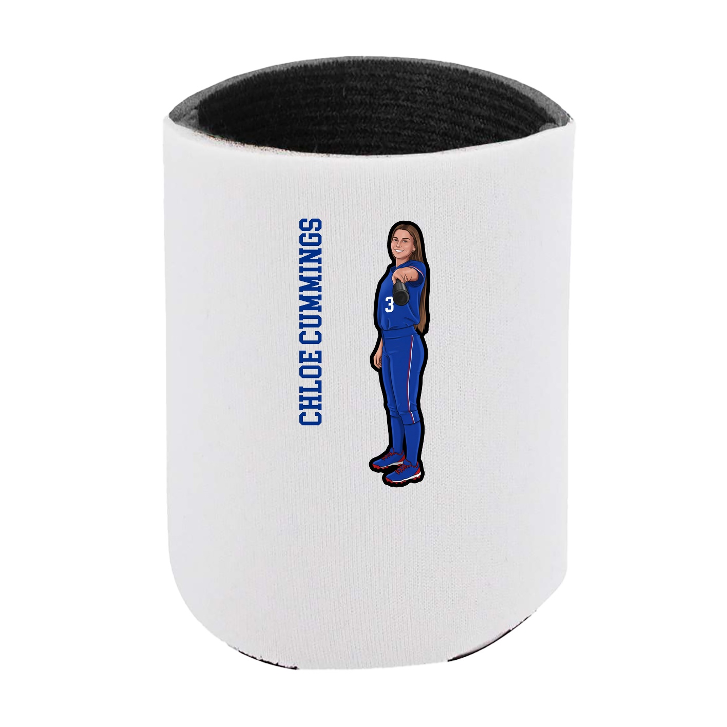 Can Holder — Name Vertical in White