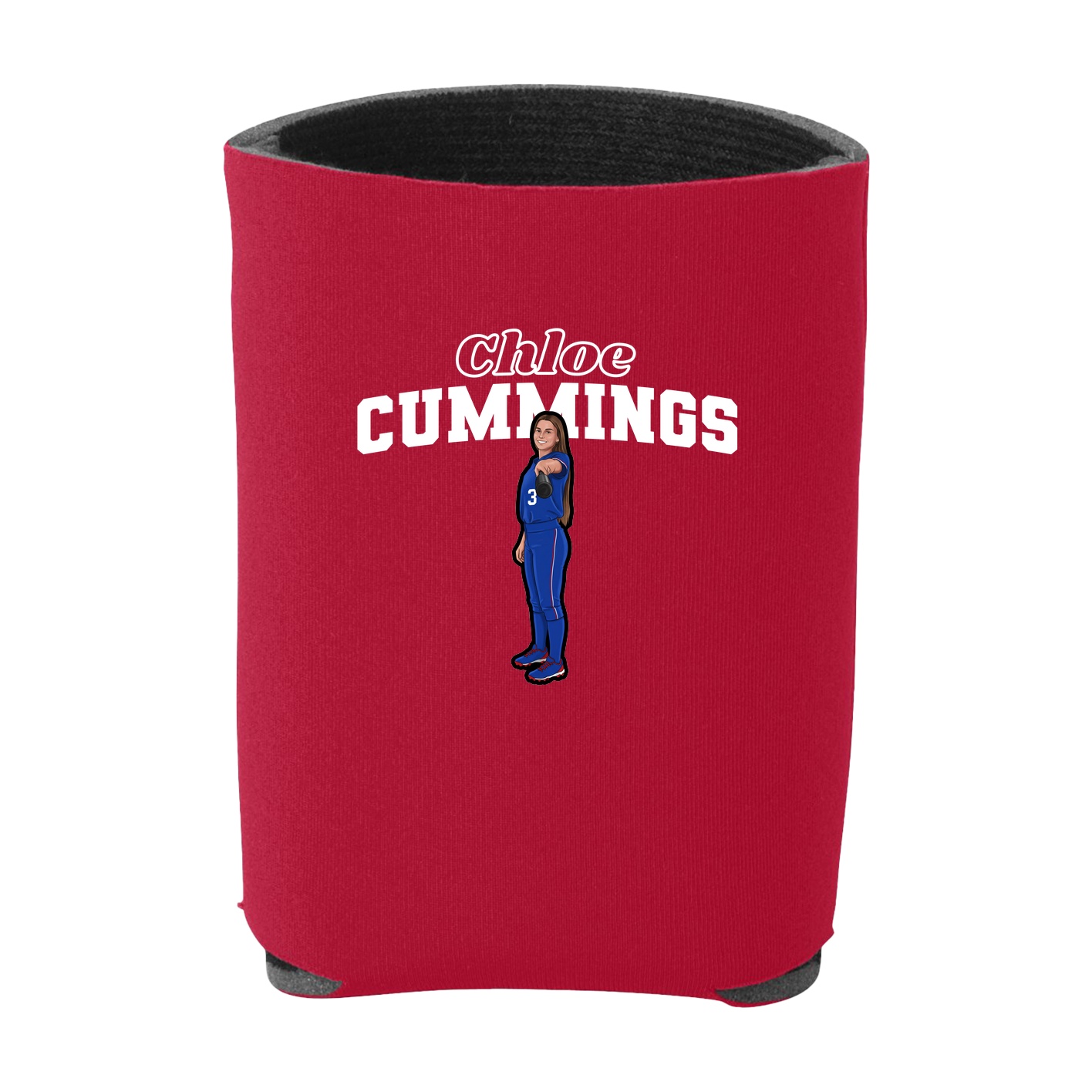 Can Holder — Name Arch in Red