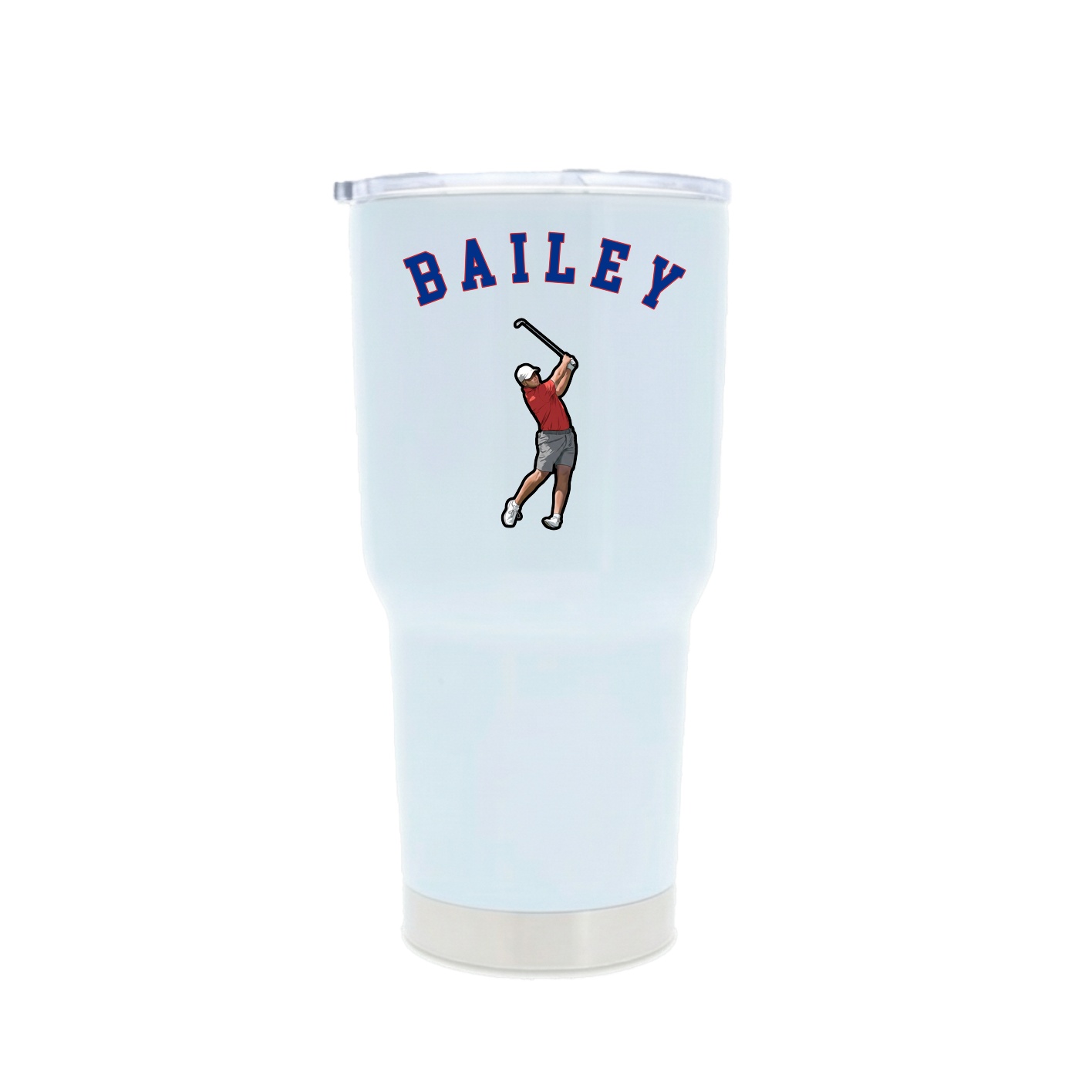 30oz Stainless Steel Tumbler — Shirsey Arch in White