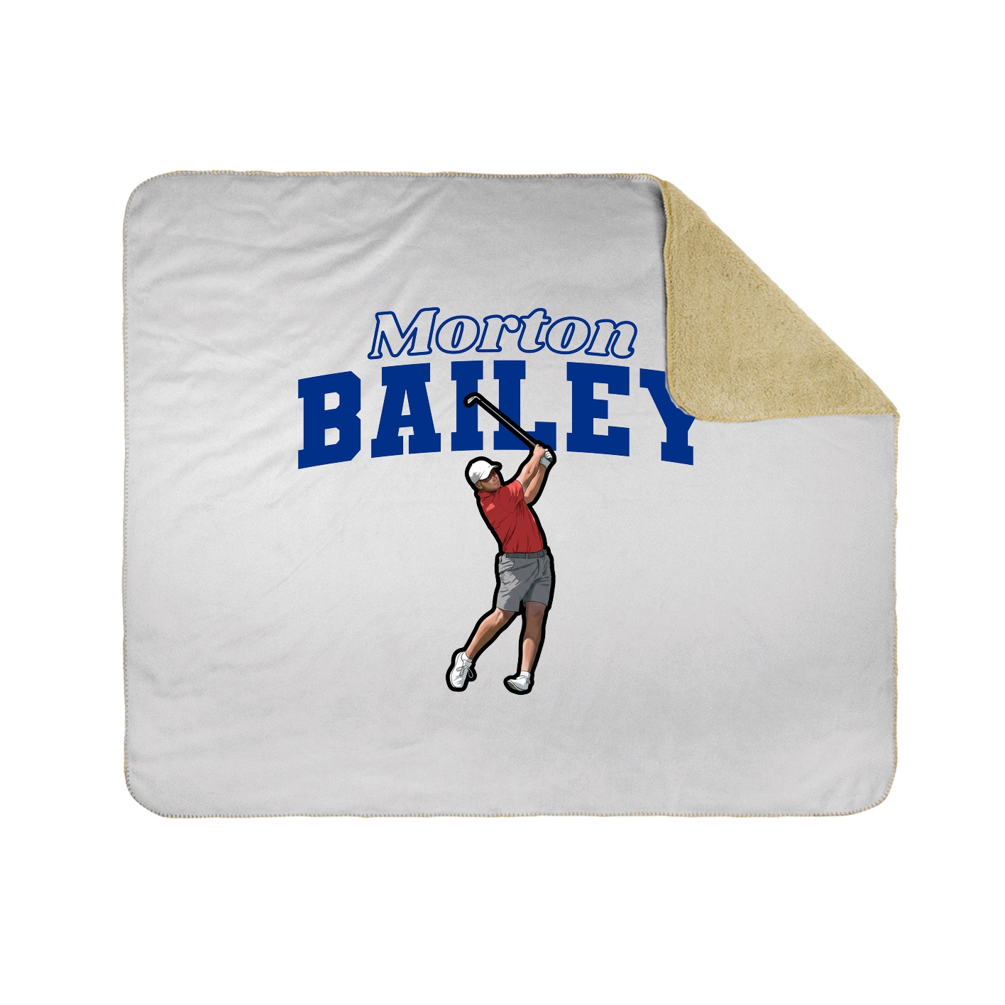 Throw Blanket — Name Arch in White
