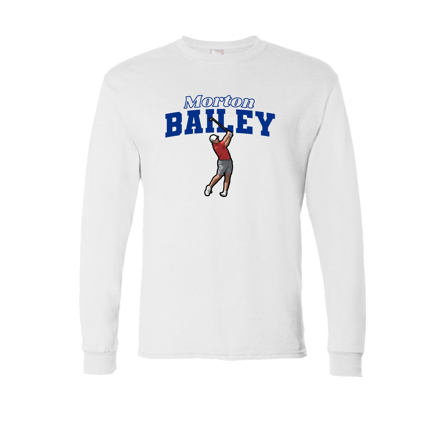 Long Sleeve Tee — Name Arch in White
