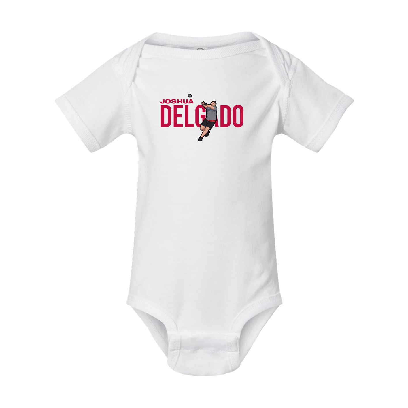 Baby Onesie — Player Name in White