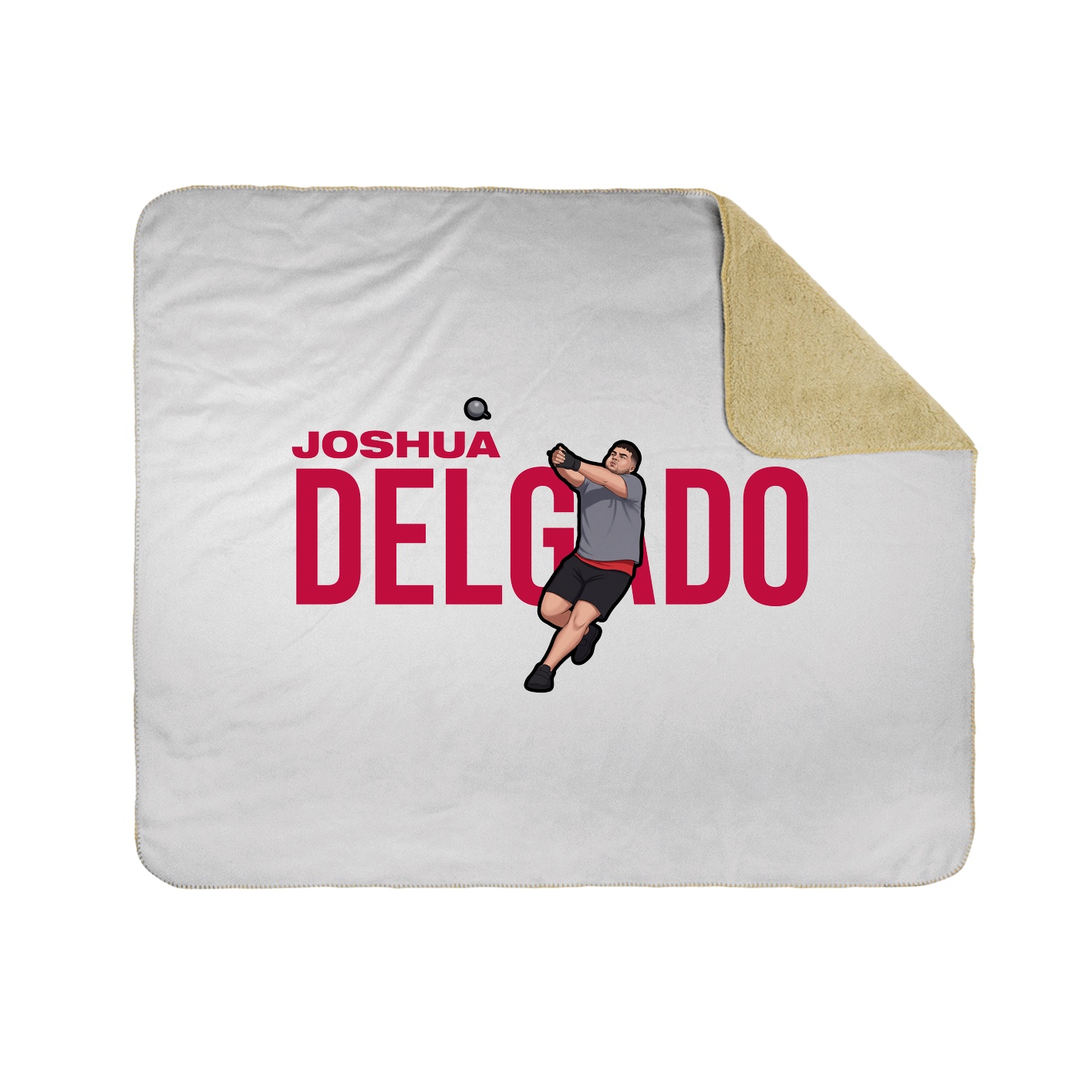 Throw Blanket — Player Name in White