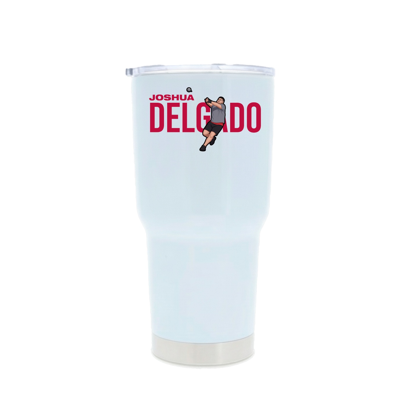 30oz Stainless Steel Tumbler — Player Name in White