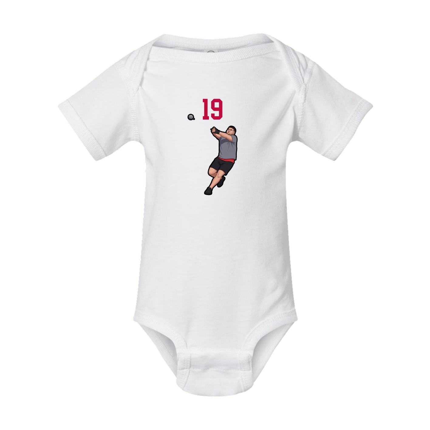 Baby Onesie — Number Top in White