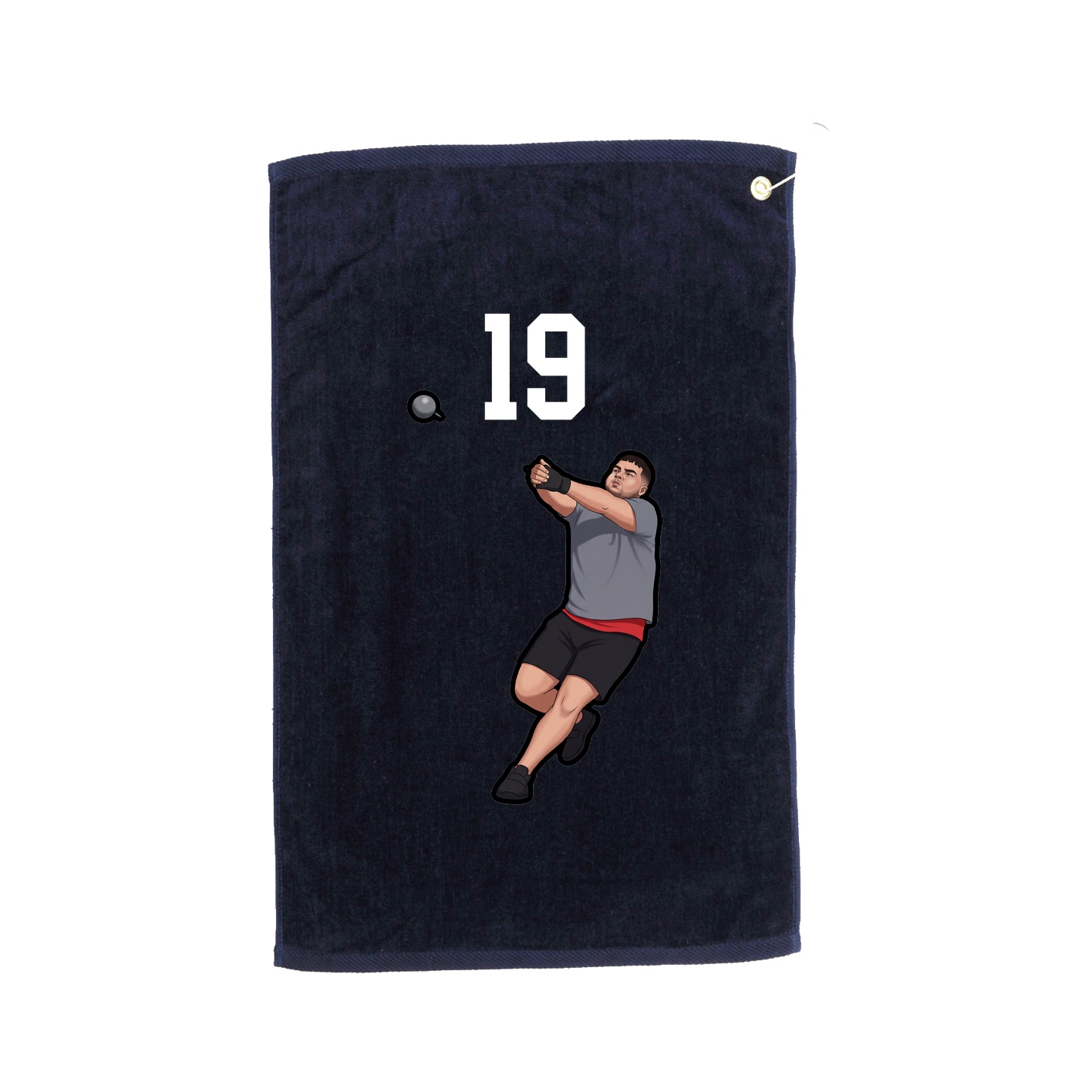 Golf Towel — Number Top in Navy