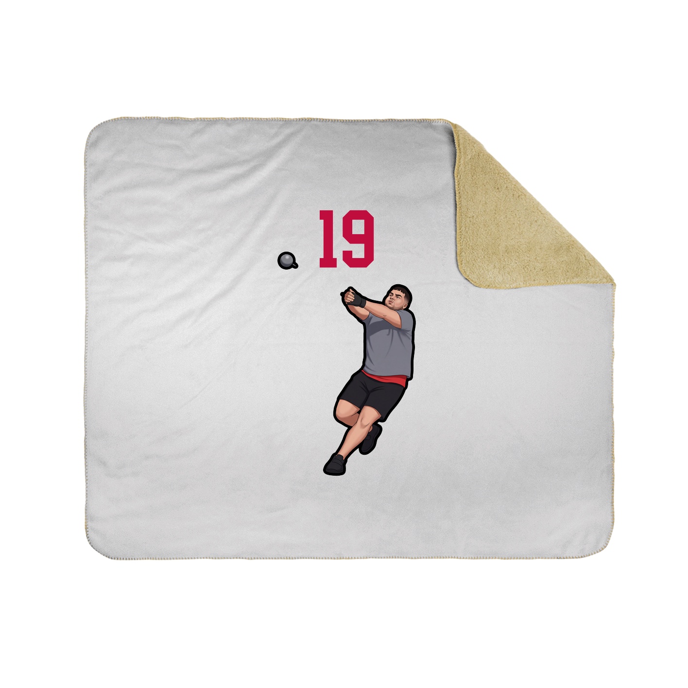 Throw Blanket — Number Top in White