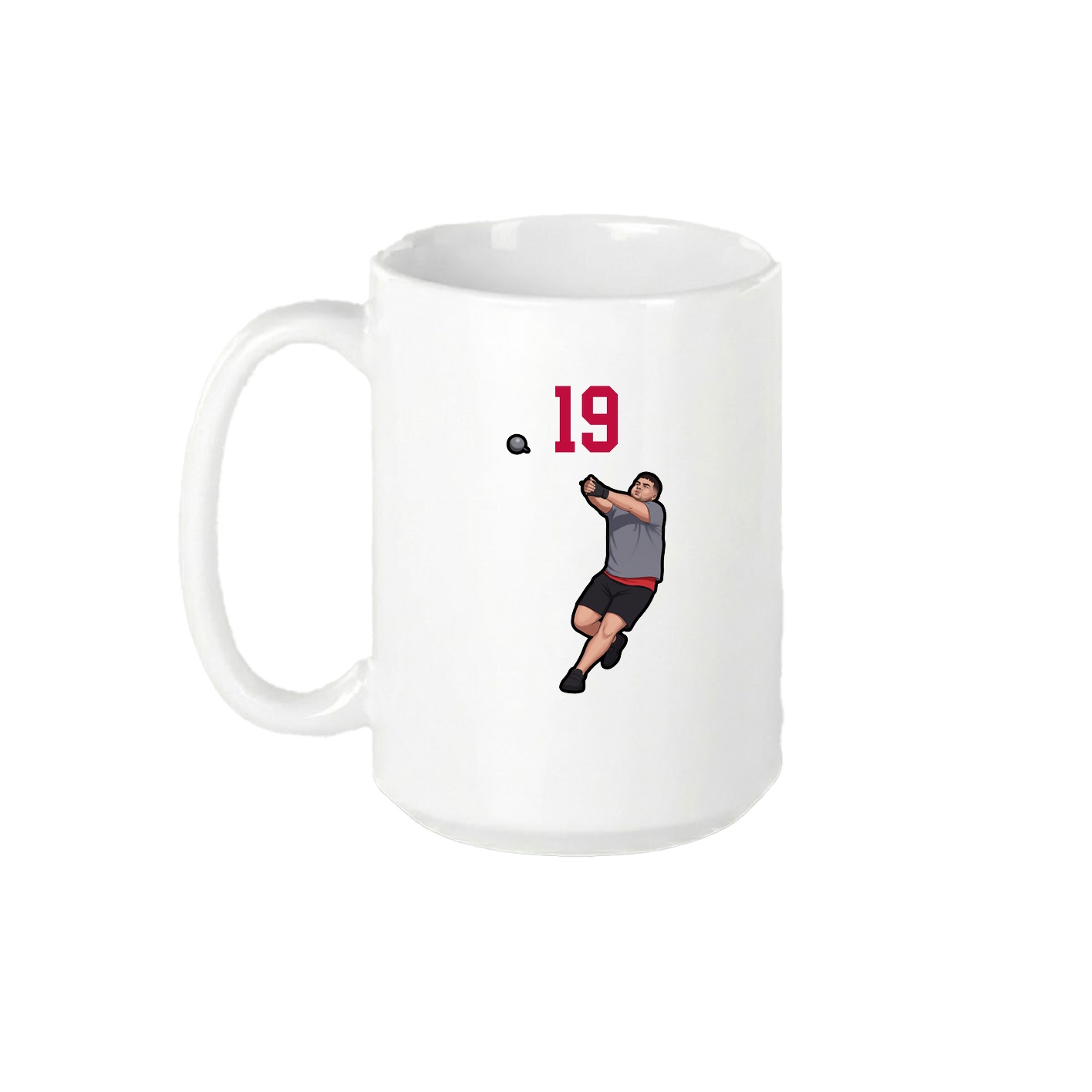 15oz Coffee Mug — Number Top in White