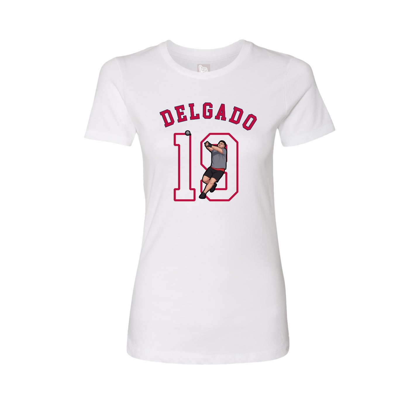 Fitted Women's Tee — Shirsey Arch in White