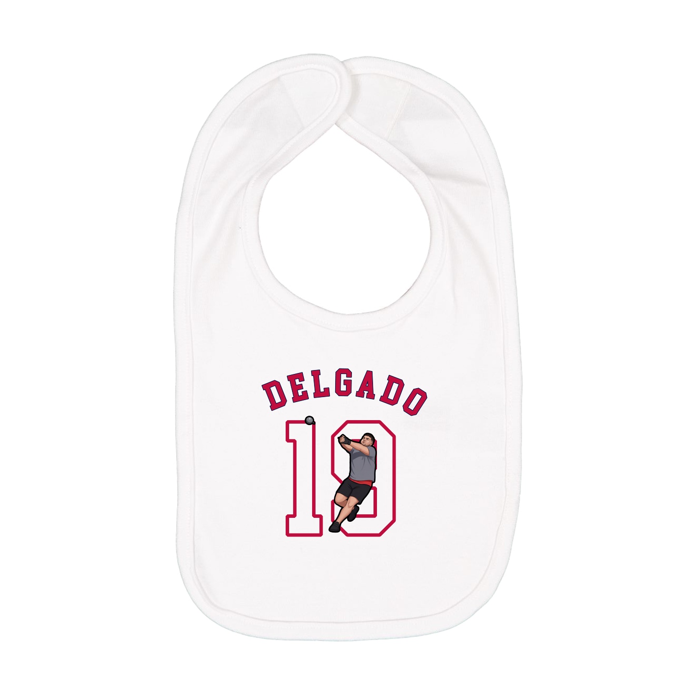 Infant Bib — Shirsey Arch in White