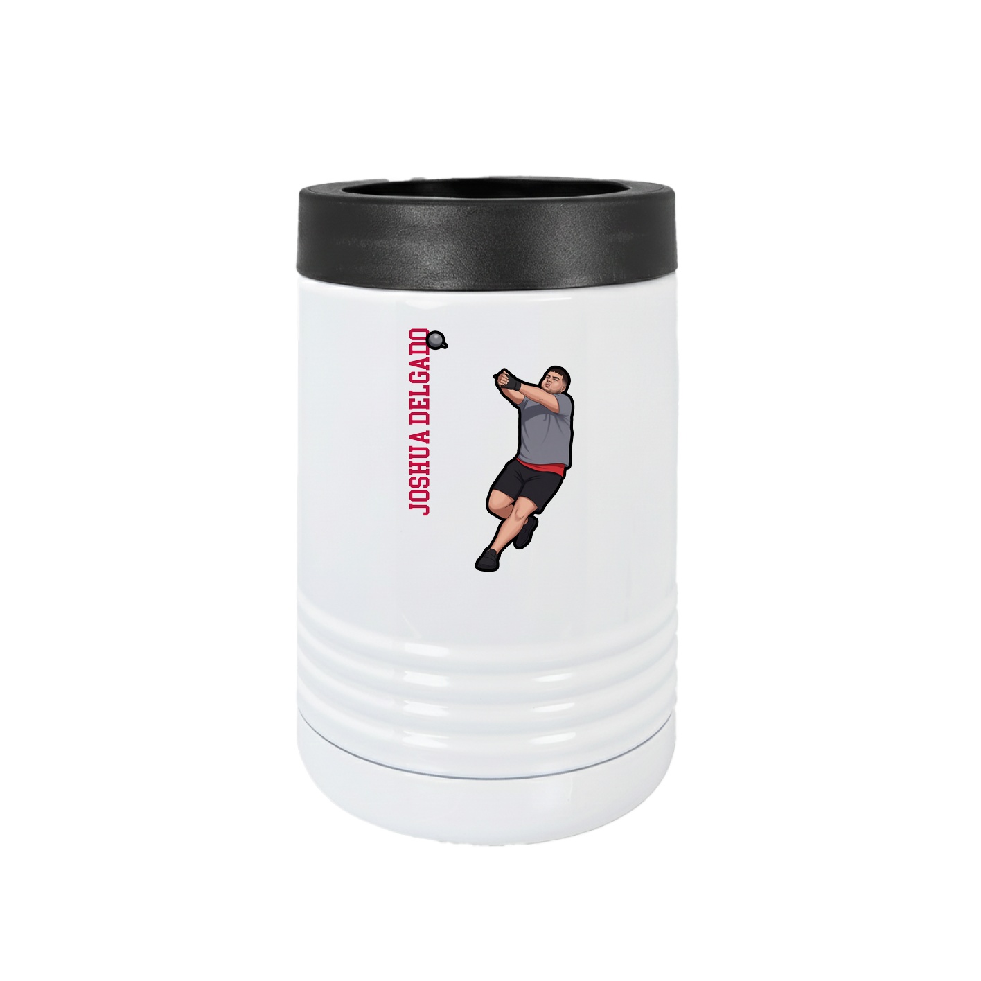 Beverage Holder — Name Vertical in White