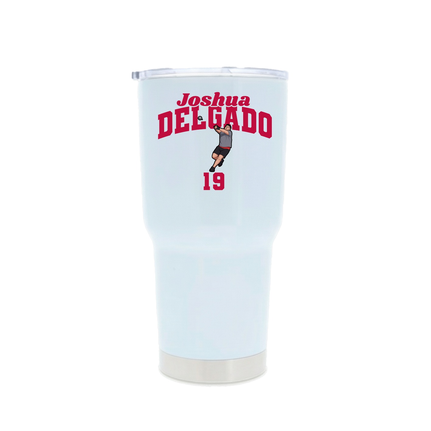 30oz Stainless Steel Tumbler — Signature Arch in White